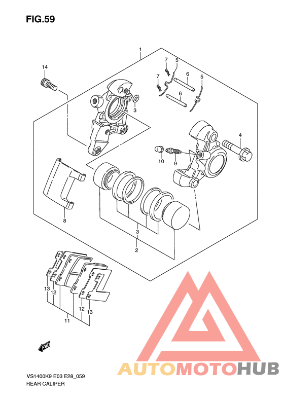 Задний суппорт