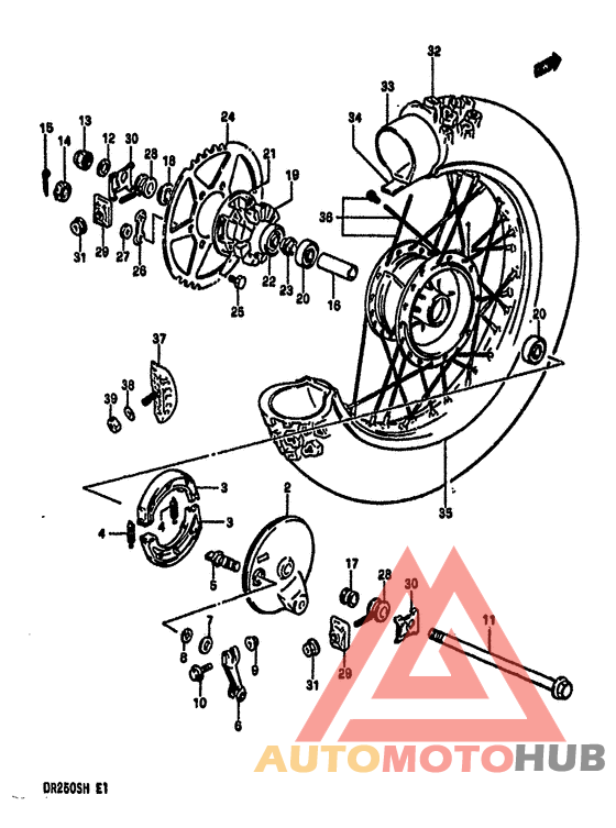 Rear wheel complete assy