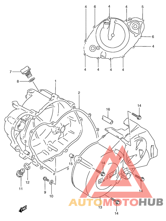 Crankcase cover ass`y  (v