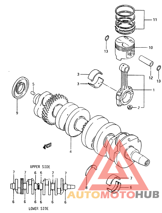 Вал коленчатый