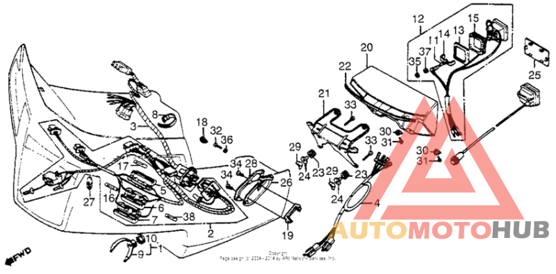 Gl1100a fairing wire harness