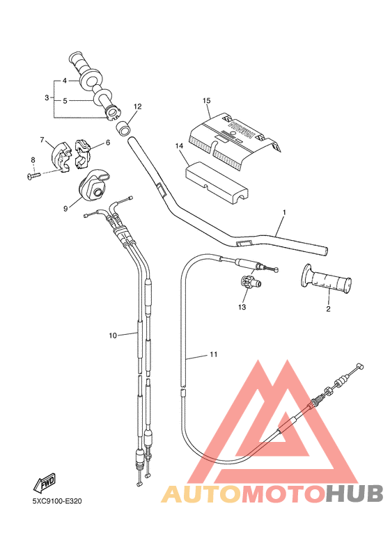 Steering handle & cable