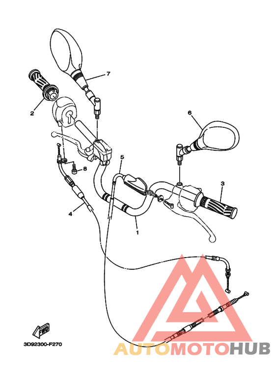 Steering handle & cable