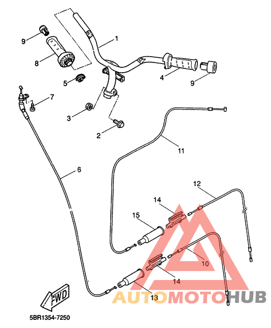 Steering handle. cable