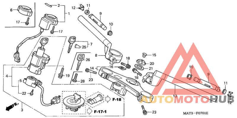 Handle pipe/top bridge