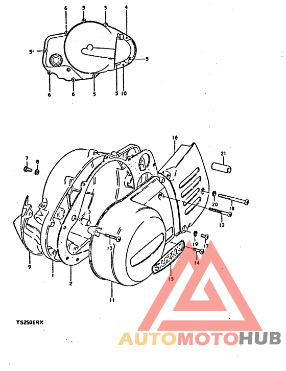 Crankcase cover ass`y  (v