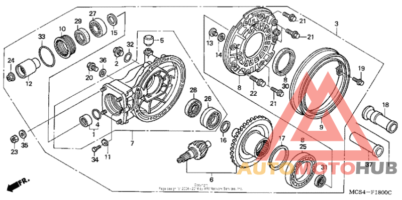 Final driven gear (st1300)