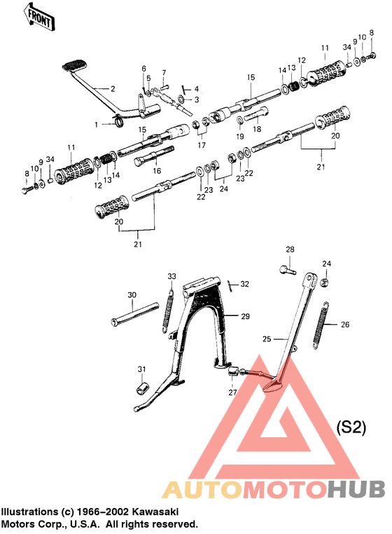 Footrests/stands/brake pedal