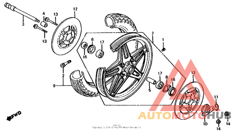 Cb650c front wheel 81