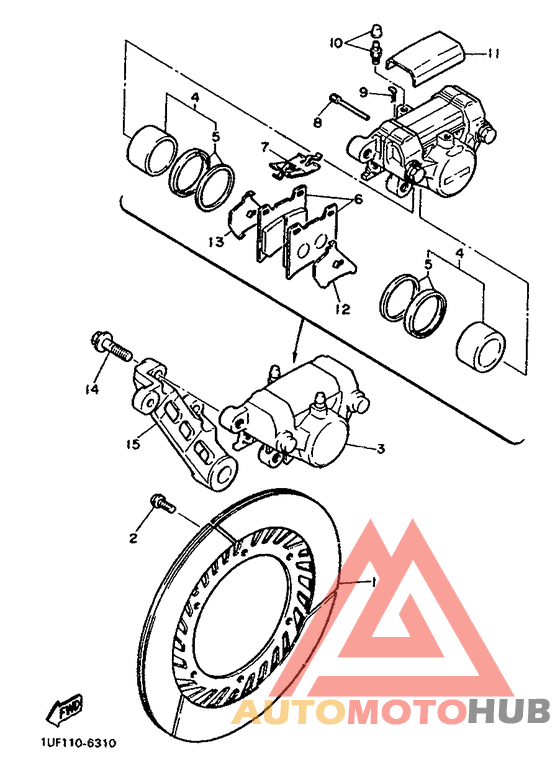 Hinterradbremssattel