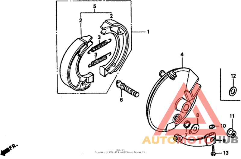Front brake + front brake panel