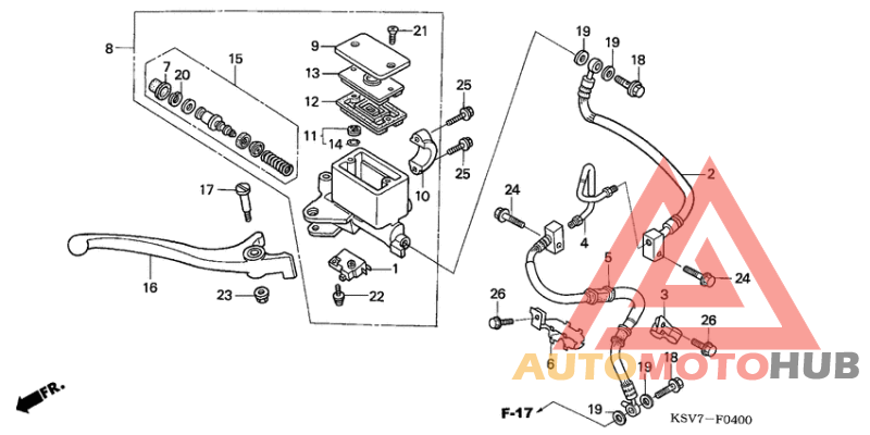 Fr. brake master cylinder