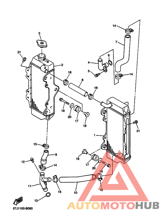 Радиатор и шланг