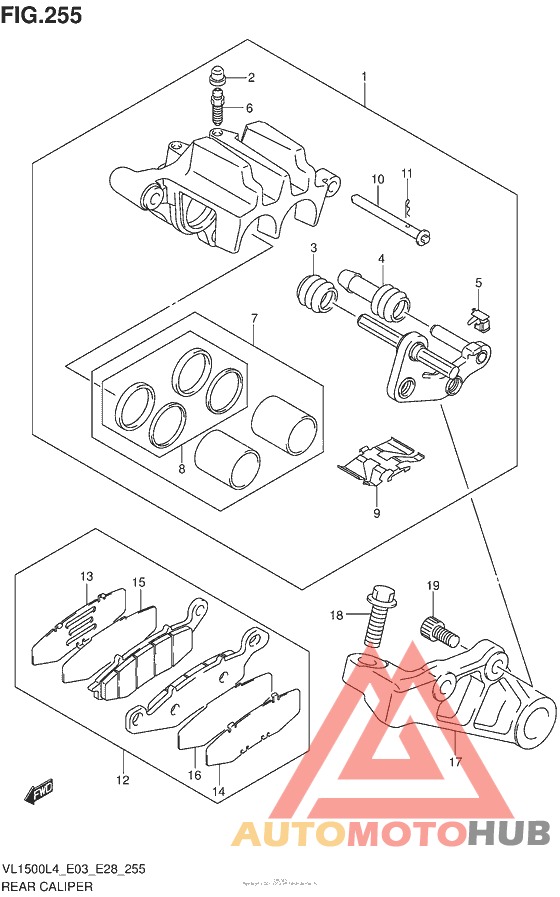 Rear Caliper (Vl1500L4 E33)
