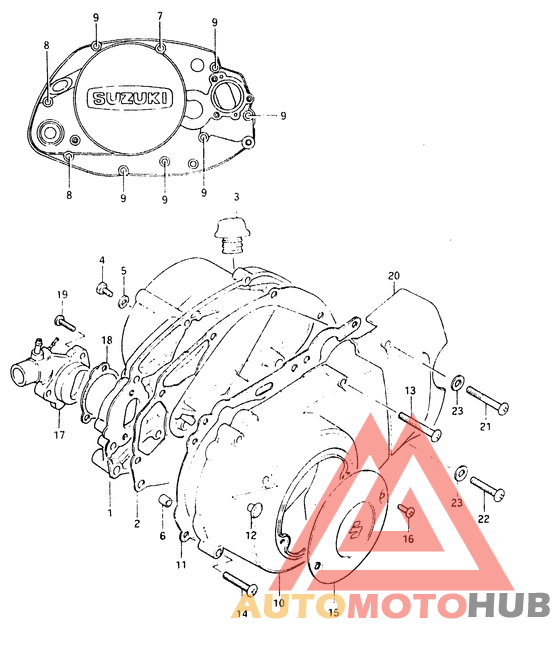 Crankcase cover ass`y  (v