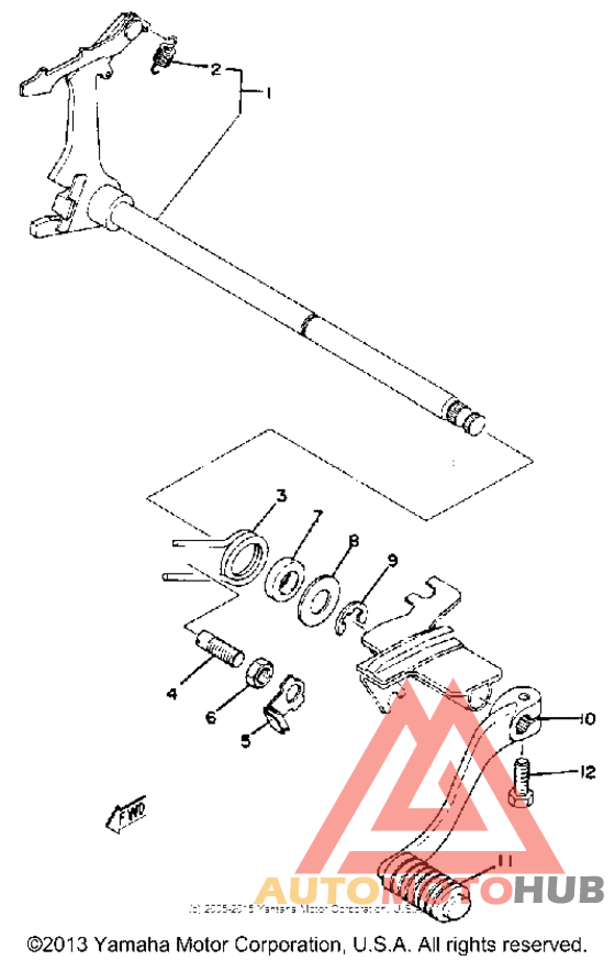 Shift shaft - pedal