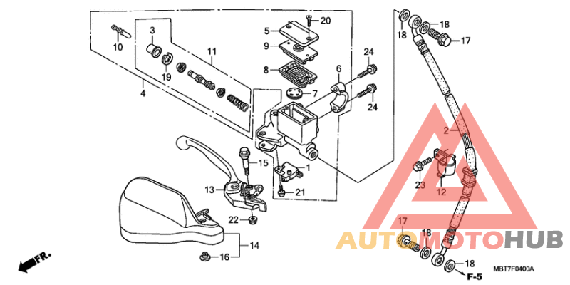 Fr. brake master cylinder