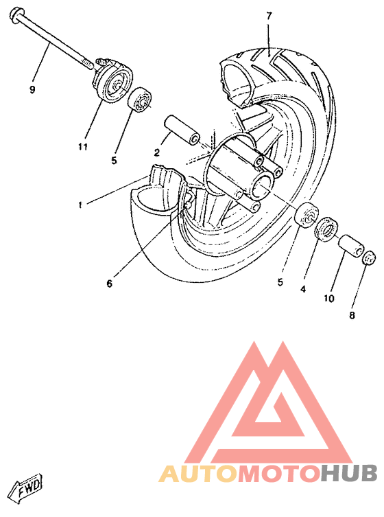 Переднее колесо