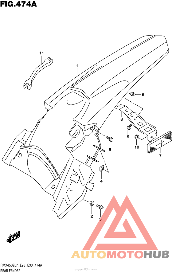 Rear Fender (Rmx450Zl7 E28)
