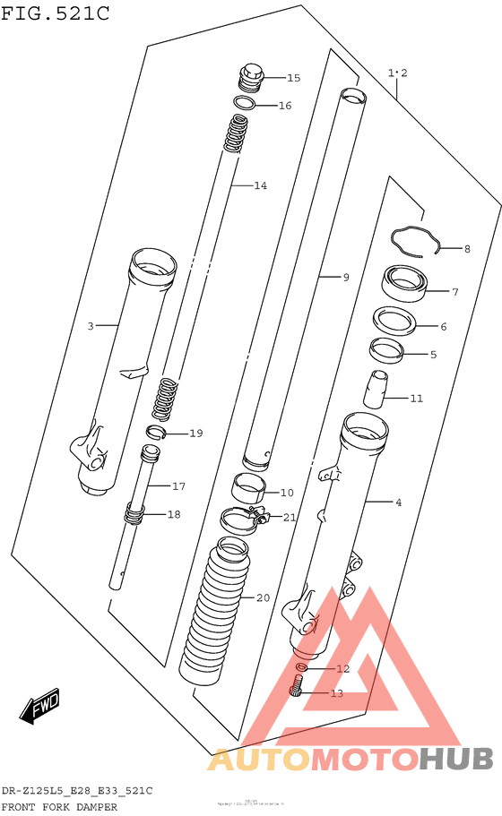 Front Fork Damper (Dr-Z125Ll5 E28)