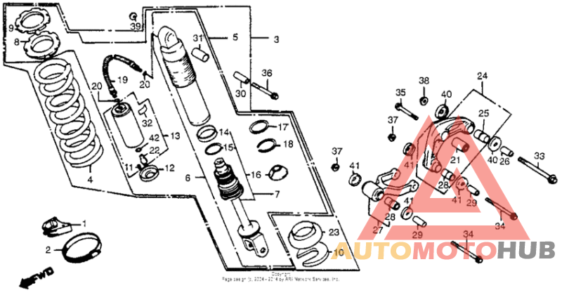Rear shock absorber 82
