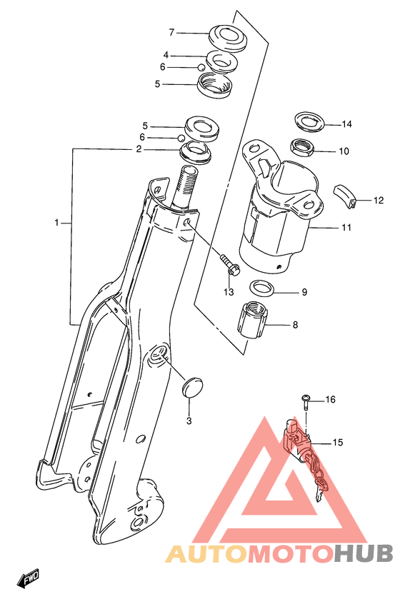 Вилка передней оси