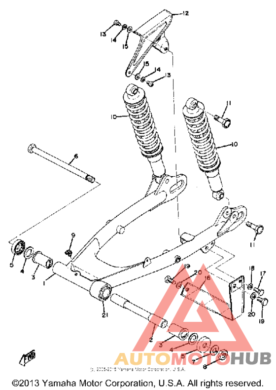 Rear arm rear cushion chain case