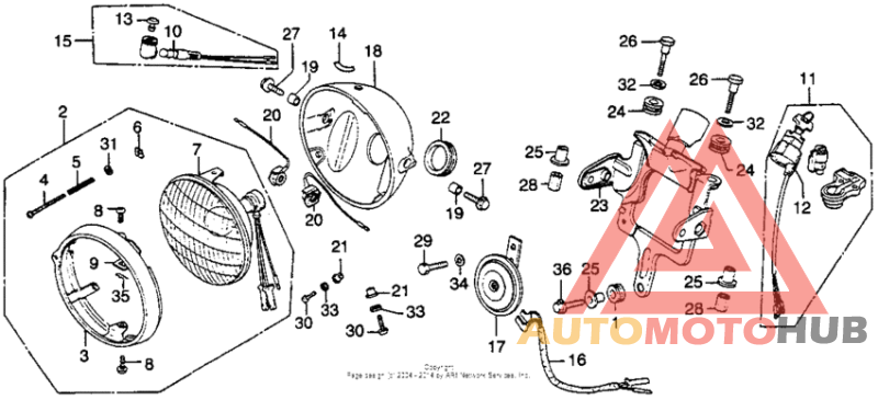 Headlight + headlight stay