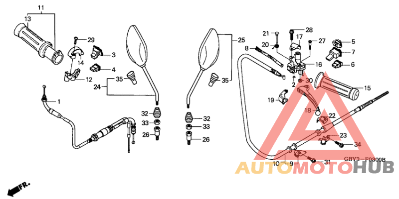 Handle lever/switch/cable