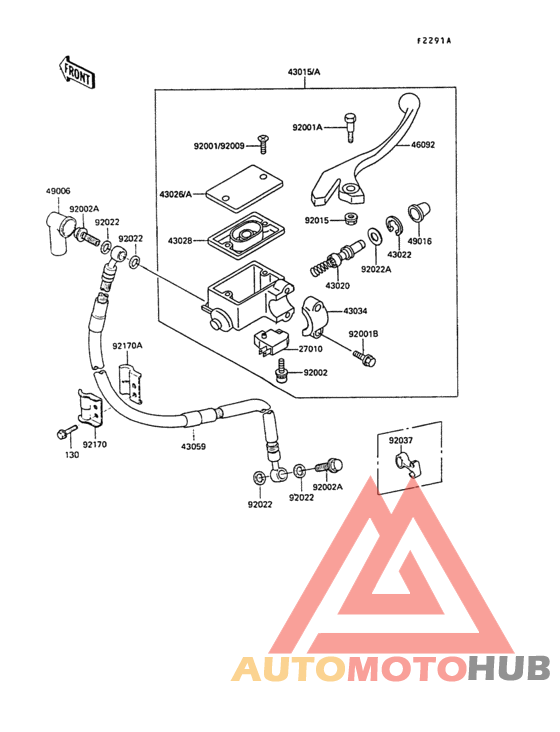 Front master cylinder(kl250-d8/d9)