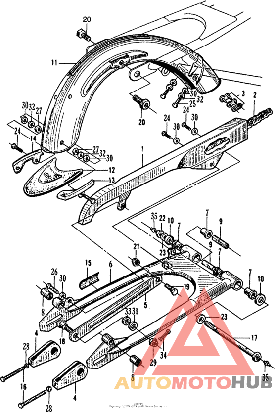 Cb/cl160swingarm + rear fender