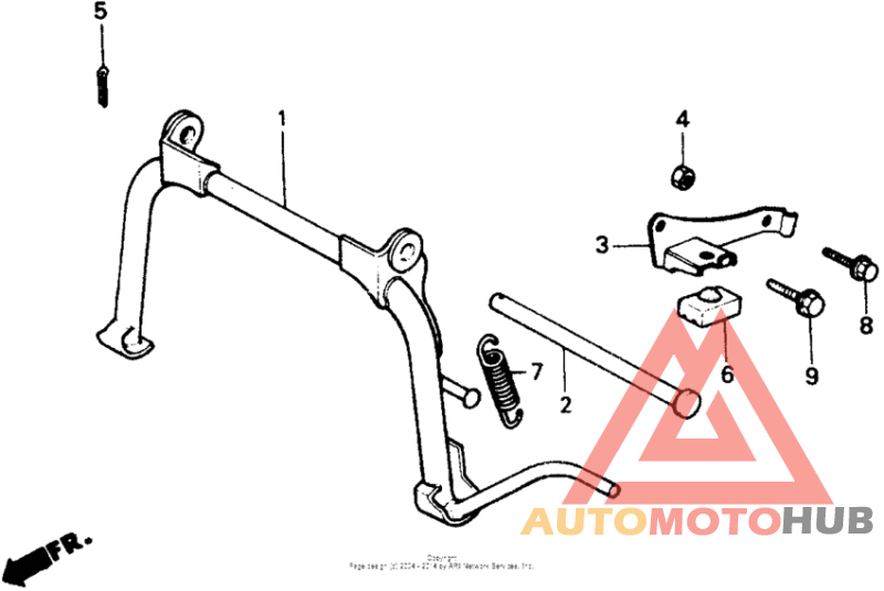 Подножка центральная