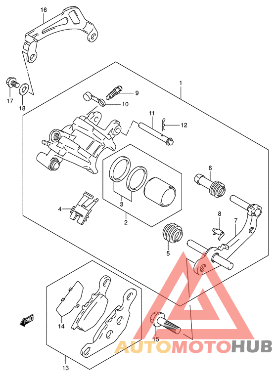 Задний суппорт