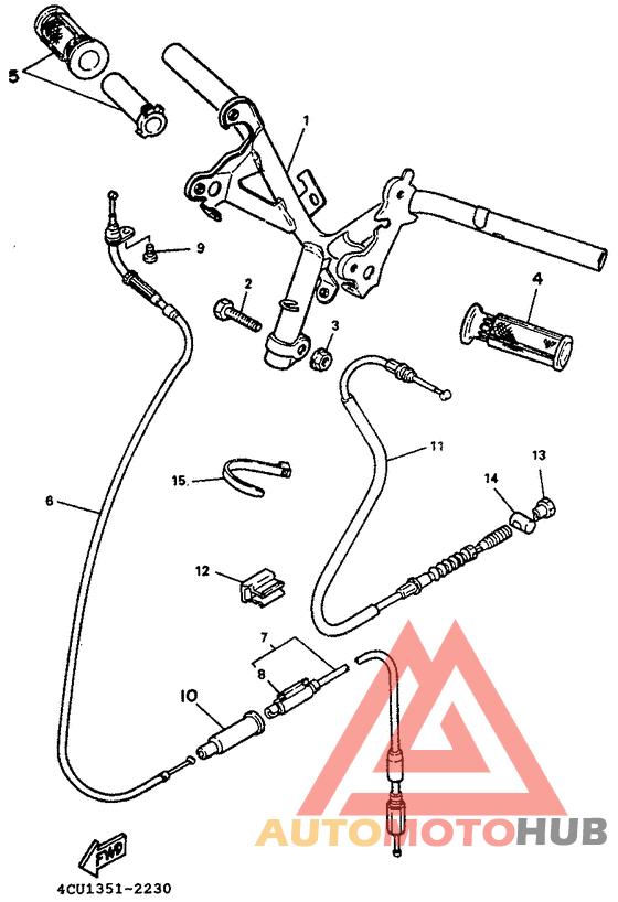 Steering handle. cable