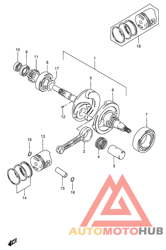 Вал коленчатый