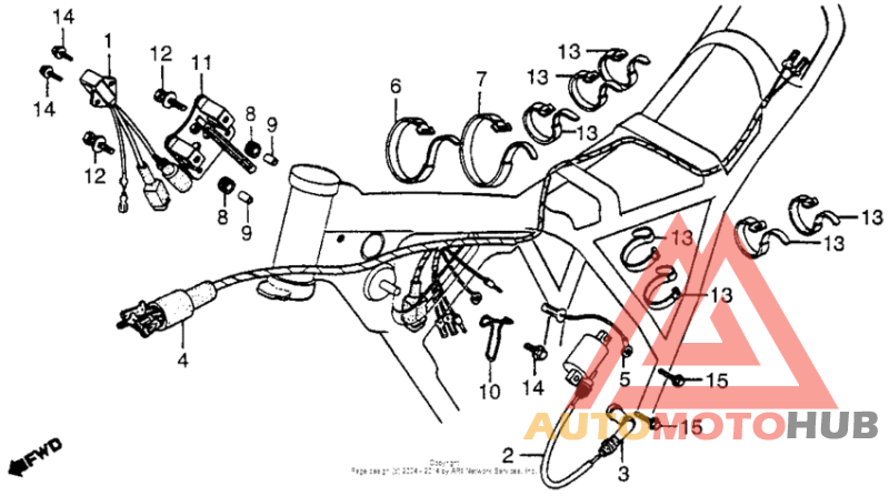 Wire harness + c.d.i. unit + ignition coil