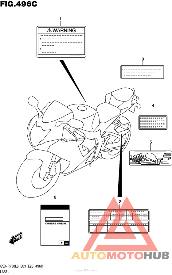 Label (Gsx-R750L6 E33)