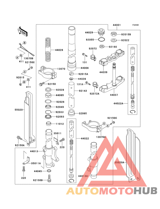 Front fork(1/2)(dx125-a3)