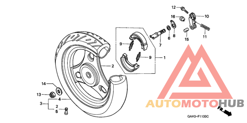 Rear wheel complete assy