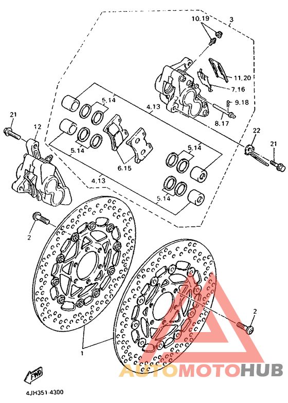 Front brake. caliper