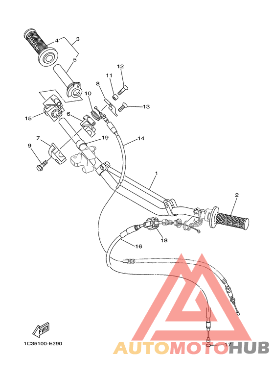 Steering handle & cable