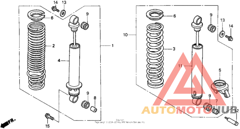 Задние амортизаторы