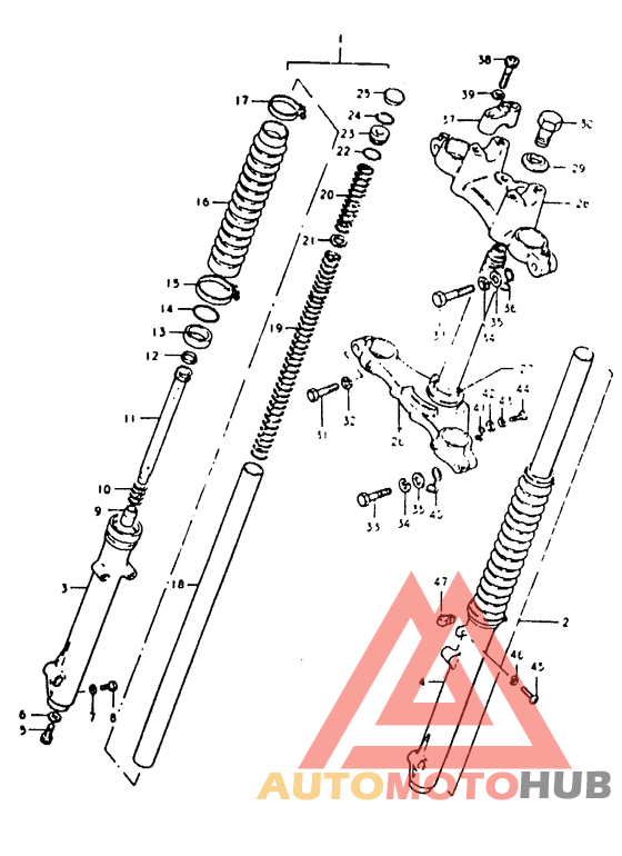 Вилка передней оси