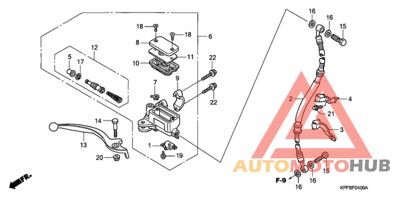 Fr. brake master cylinder