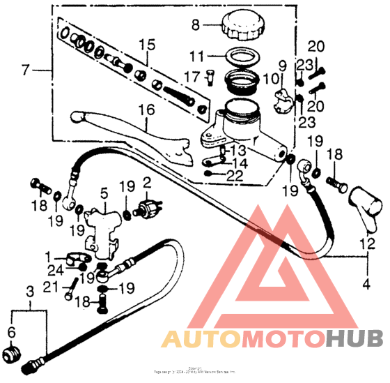 Master cylinder + brake hose