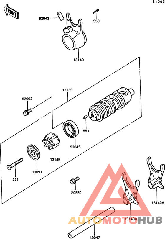 Change drum/shift fork