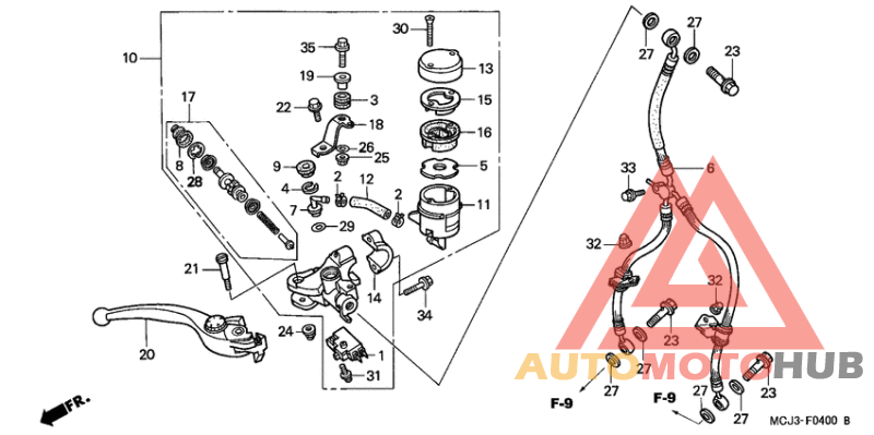 Fr. brake master cylinder
