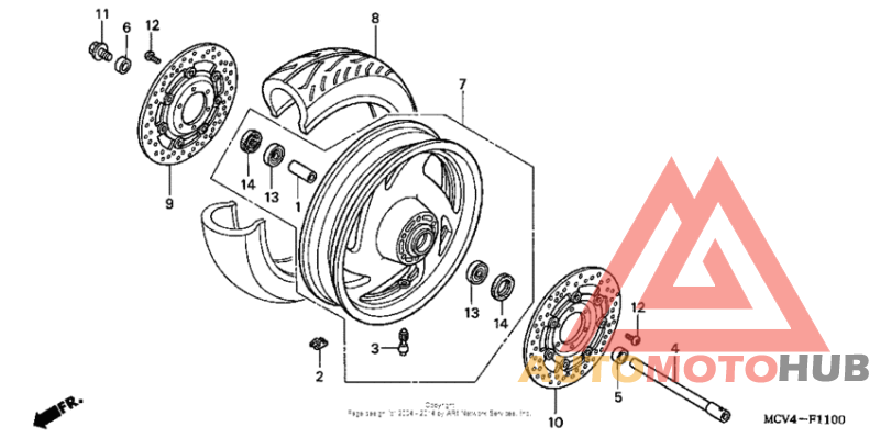 Front wheel (vtx1800r/n)