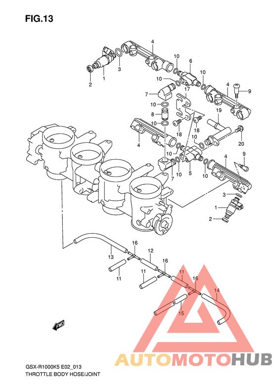 Throttle body hose/joint