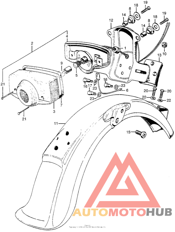 Ca175 rear fender + tailight